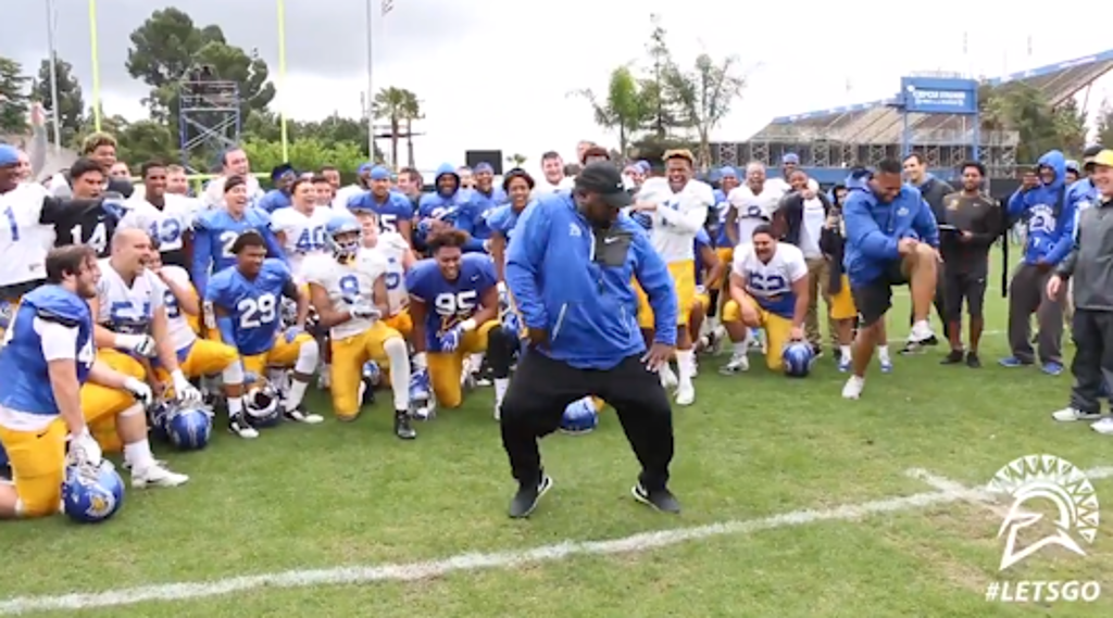 This High School Football Coach Shows His Players The Most Popular MC