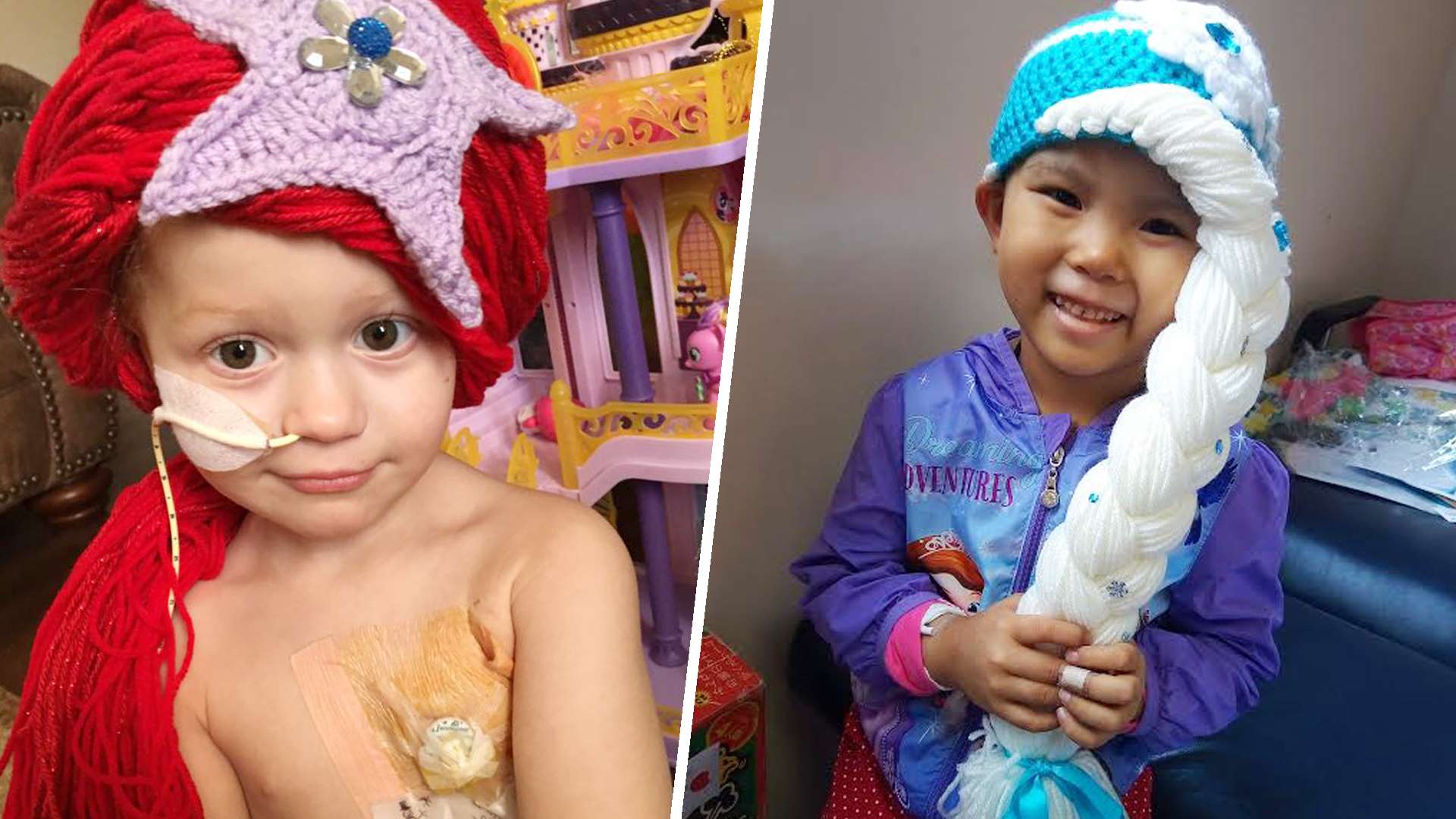 Wonderful Woman Creates Magical Yarn Wigs For Cancer Patients Making